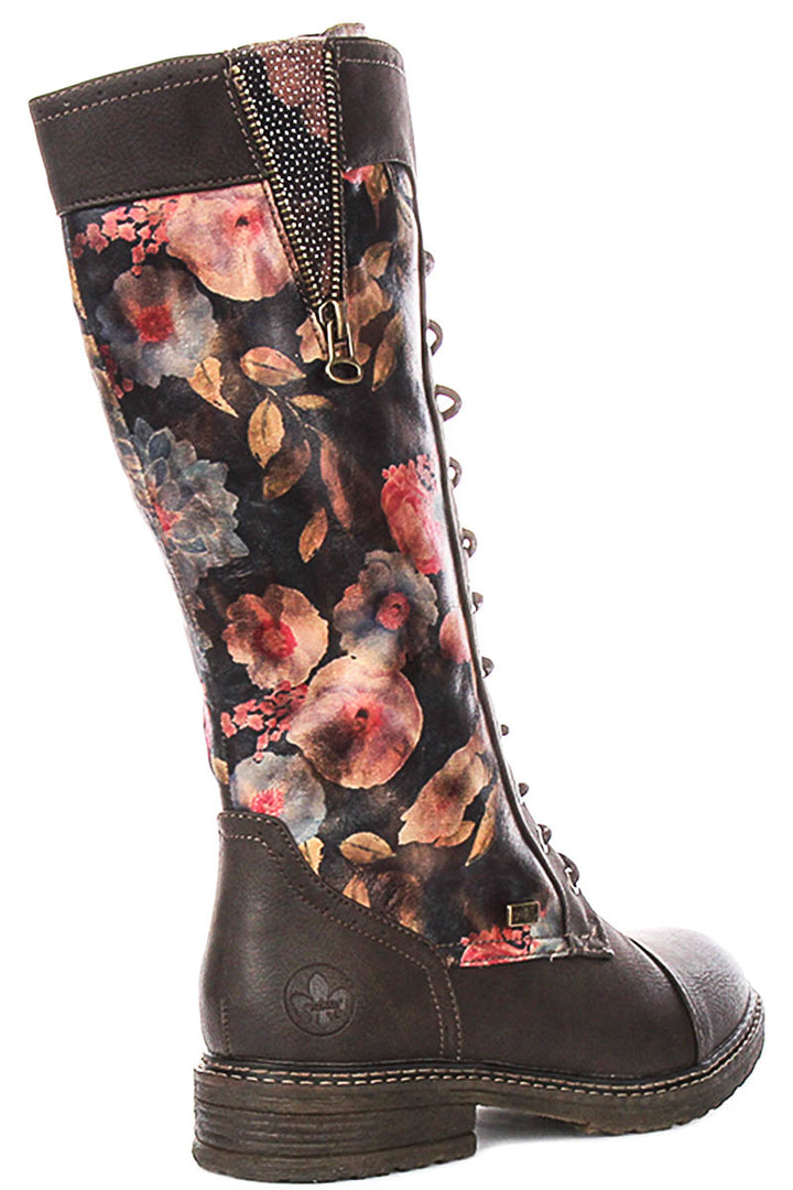 Rieker 94731-91 In Black Flower For Women