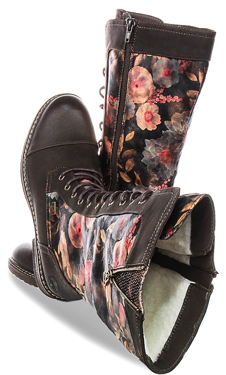 Rieker 94731-91 In Black Flower For Women