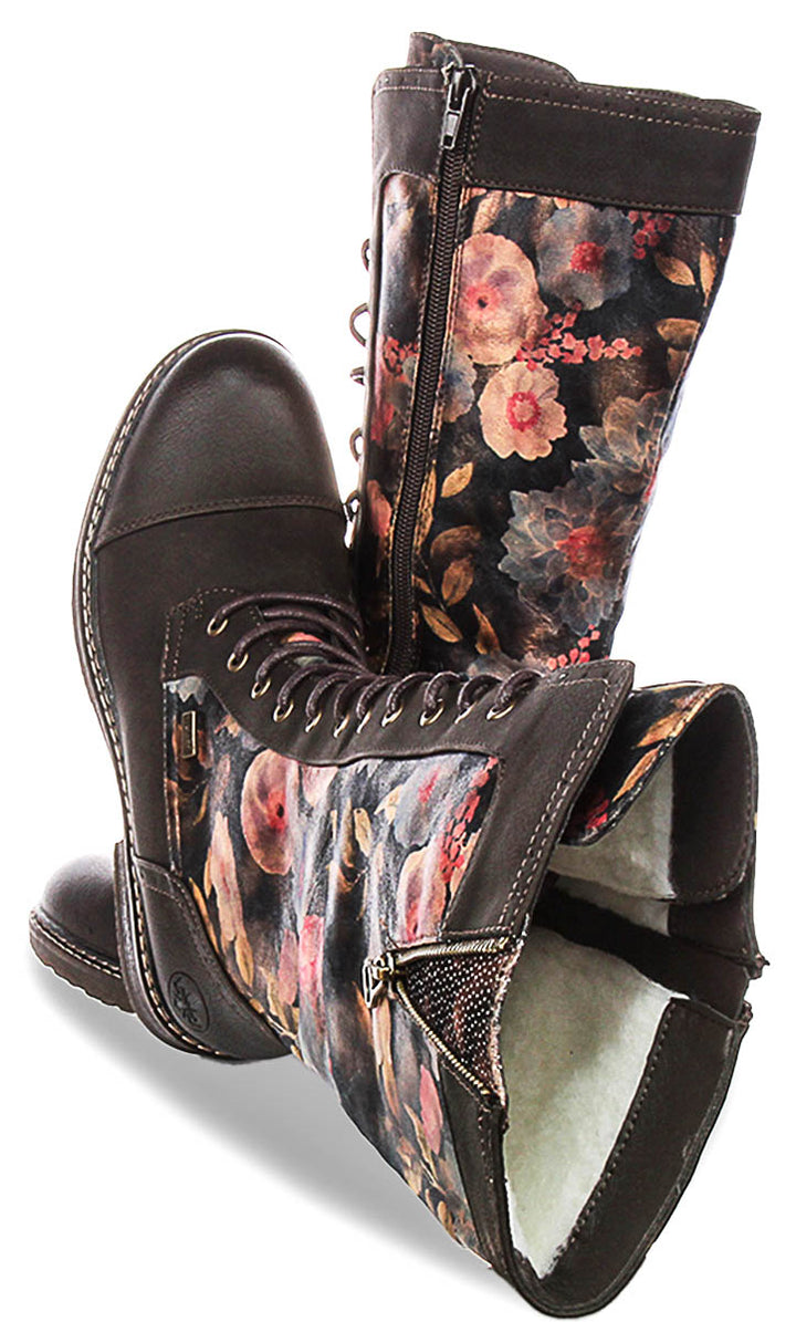 Rieker 94731-91 In Black Flower For Women