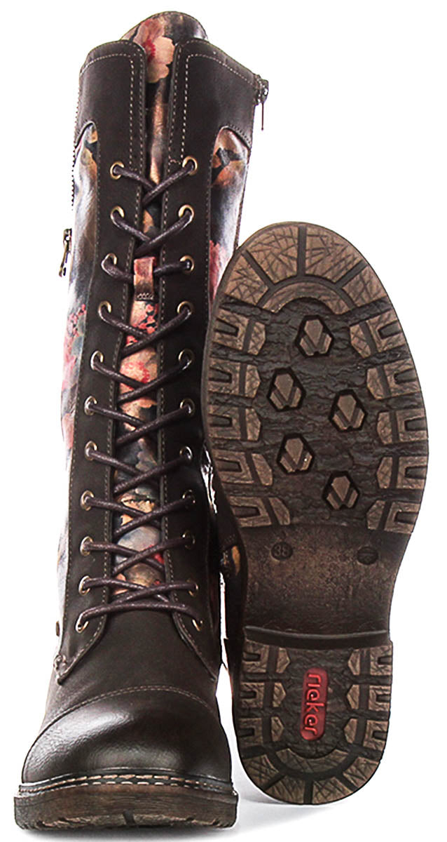 Rieker 94731-91 In Black Flower For Women