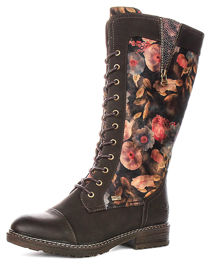 Rieker 94731-91 In Black Flower For Women