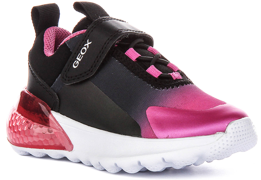 Geox J Activart A In Black Fushia For Kid