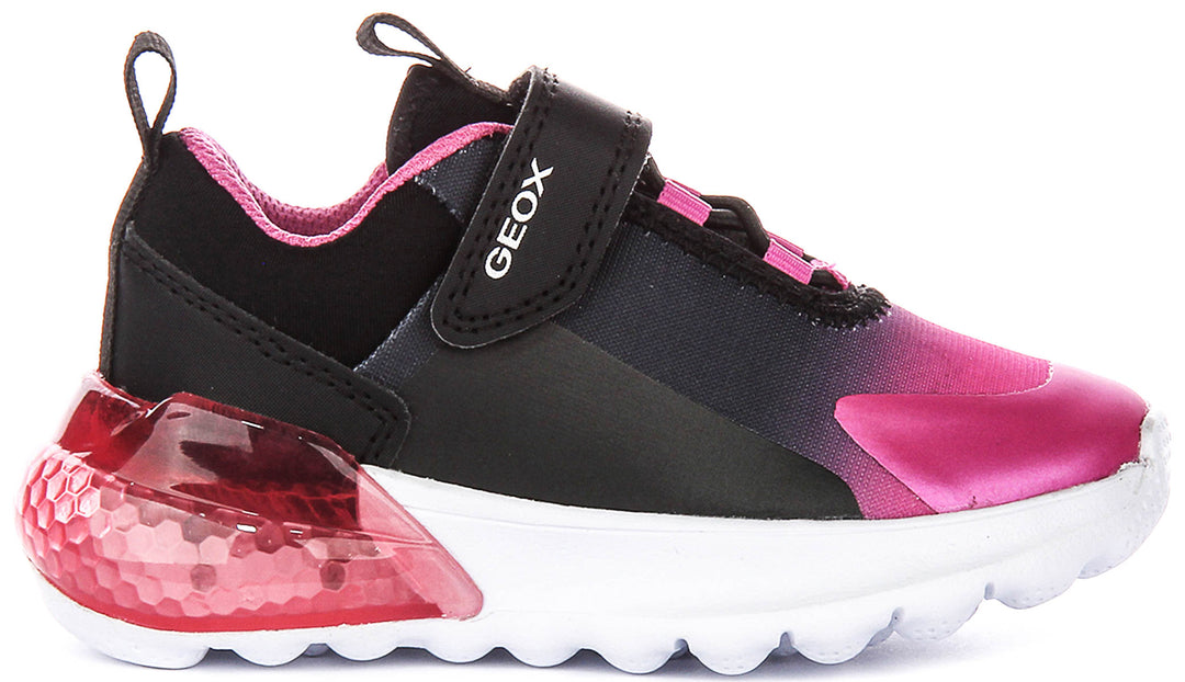 Geox J Activart A In Black Fushia For Kid