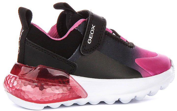 Geox J Activart A In Black Fushia For Kid