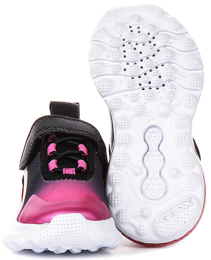 Geox J Activart A In Black Fushia For Kid