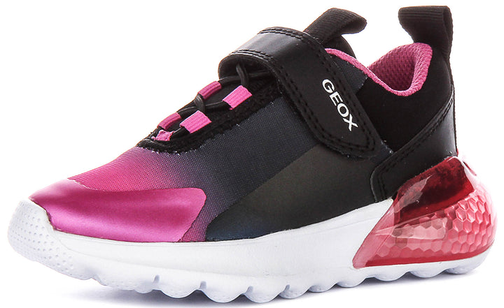 Geox J Activart A In Black Fushia For Kid
