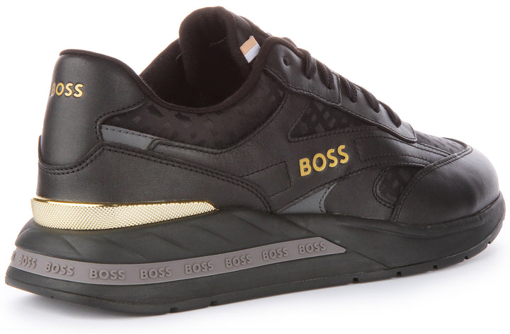 Boss Kurt Runner In Black Gold For Men