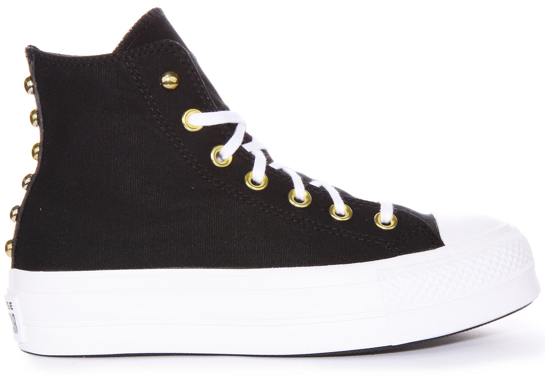 Converse A05453C Chuck Taylor Platform Studd In Black Gold