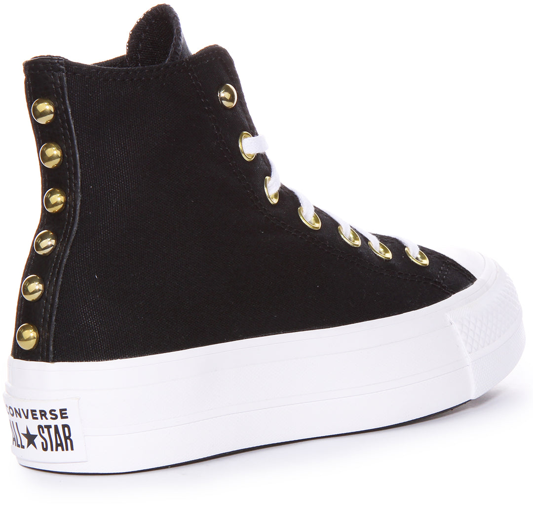 Converse A05453C Chuck Taylor Platform Studd In Black Gold