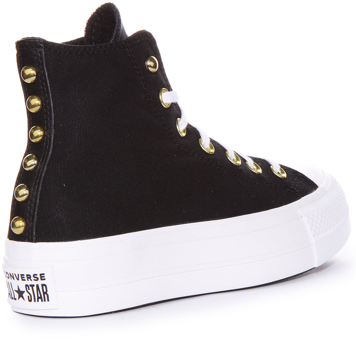 Converse A05453C Chuck Taylor Platform Studd In Black Gold