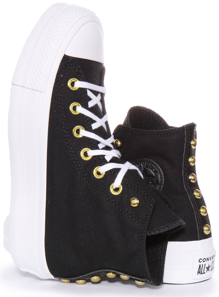 Converse A05453C Chuck Taylor Platform Studd In Black Gold