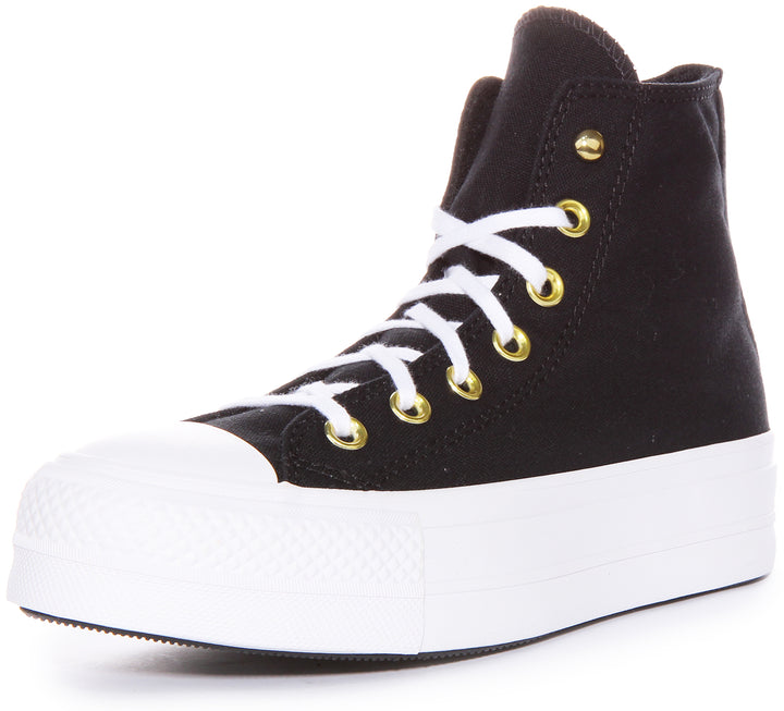 Converse A05453C Chuck Taylor Platform Studd In Black Gold