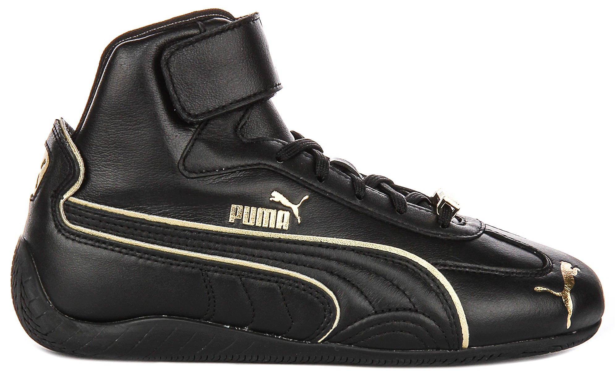 Puma Speedcat Mid Ls In Black Gold For Women | Womens High