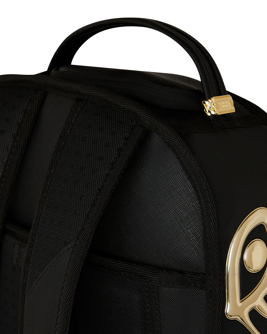 Sprayground Gold And Dangerous Drip Backpack In Black Gold