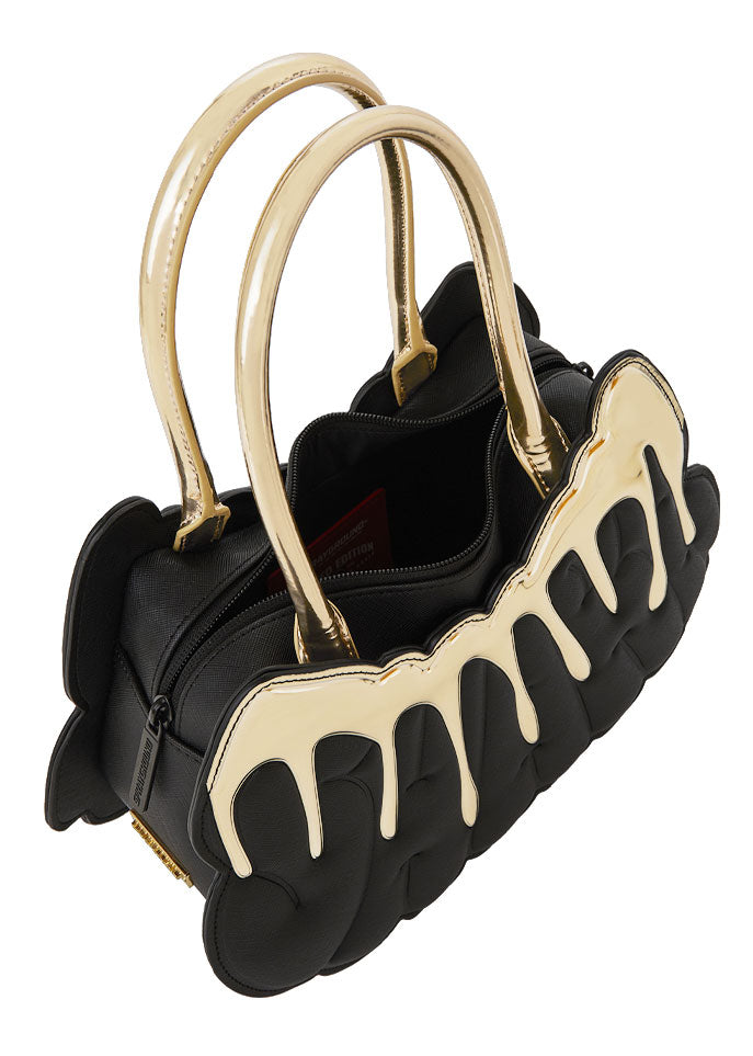 Sprayground Gold And Dangerous Shark Dip Handbag | 910B8345NSZ