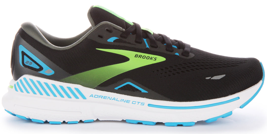 Brooks Adrenaline GTS In Black Green For Men