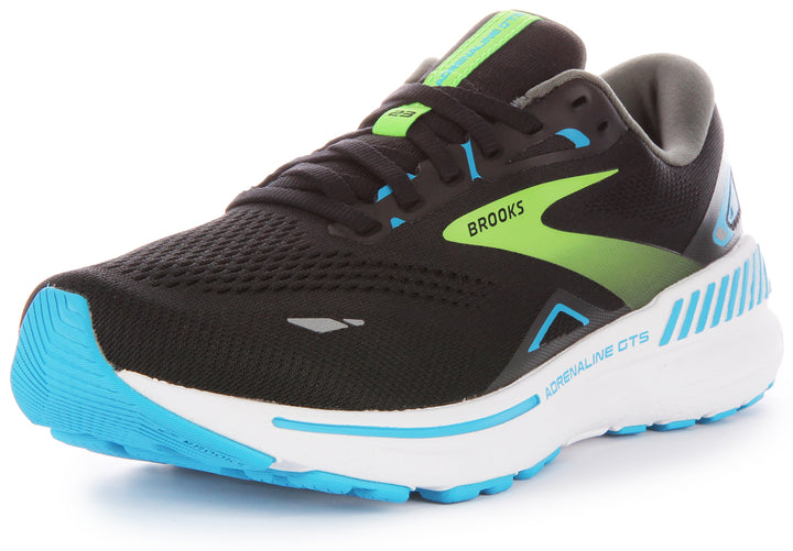 Brooks Adrenaline GTS In Black Green For Men