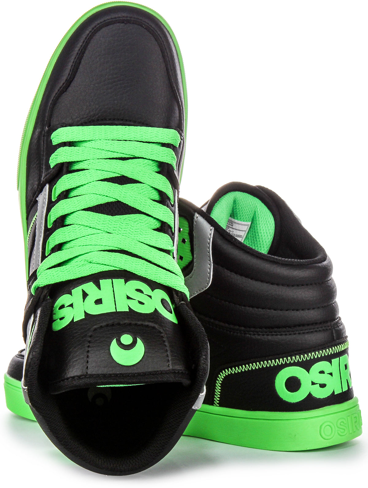 Osiris Clone In Black Green For Men Moulded Eva Vulcan Sole Trainer 4feetshoes