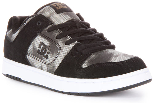 DC Shoes Manteca 4 Baskets en cuir à lacets poure en noir gris