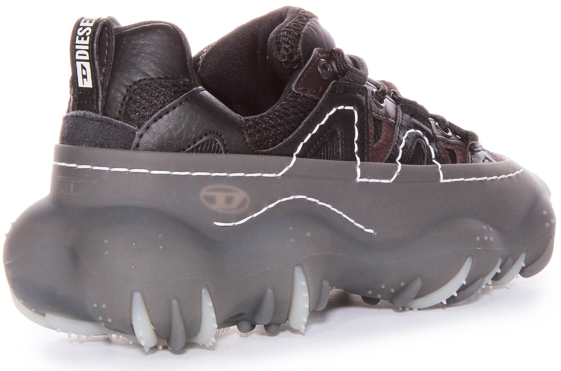 Diesel S Prototype P1 In Black Grey For Men | Rubber Low Top