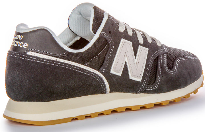 New Balance Heritage Design 373v2 Klassische Damen Wildleder Mesh Sneaker in Schwarz Grau