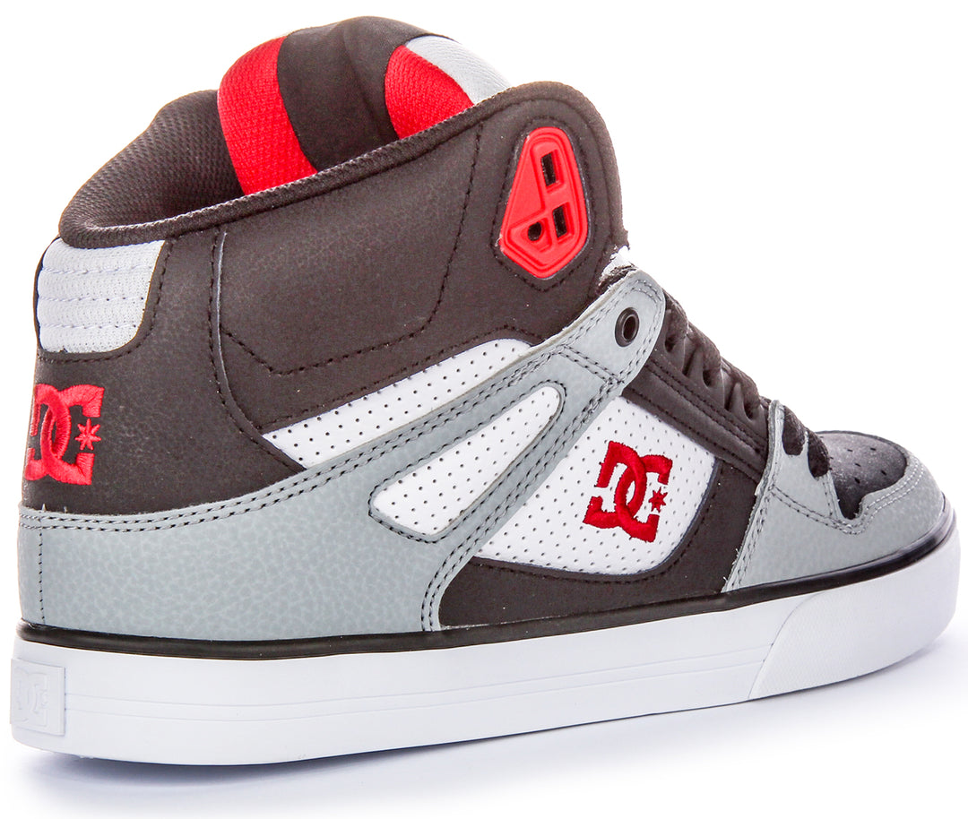 DC Shoes Pure Hightop WC Herren Nubukleder Sneaker in Schwarz Grau