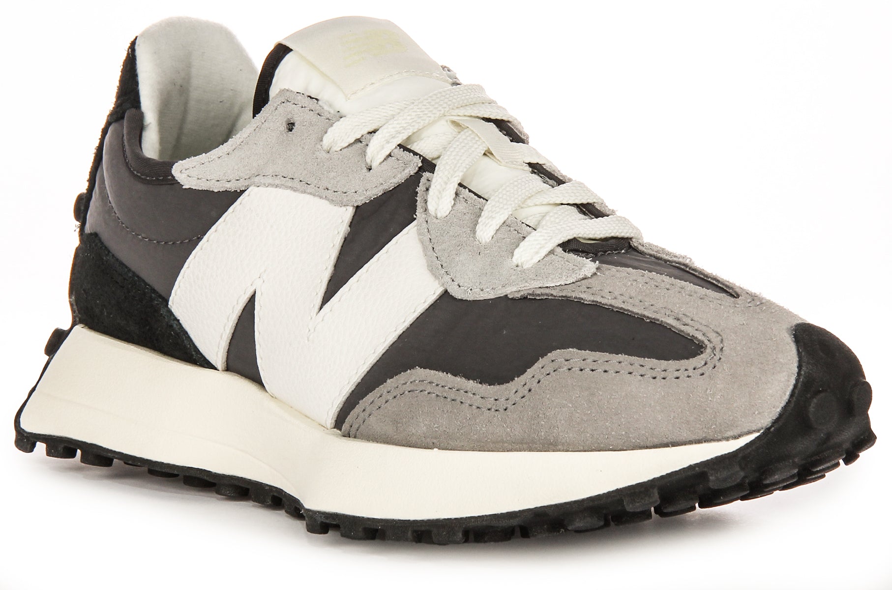 New Balance Womens 327 Sneakers Grey Black White