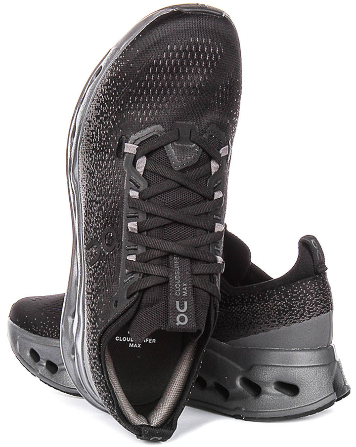 On Running Cloudsurfer Max In Black Grey For Men