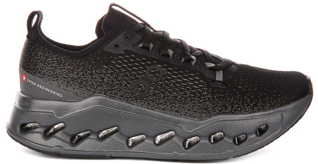 On Running Cloudsurfer Max In Black Grey For Women