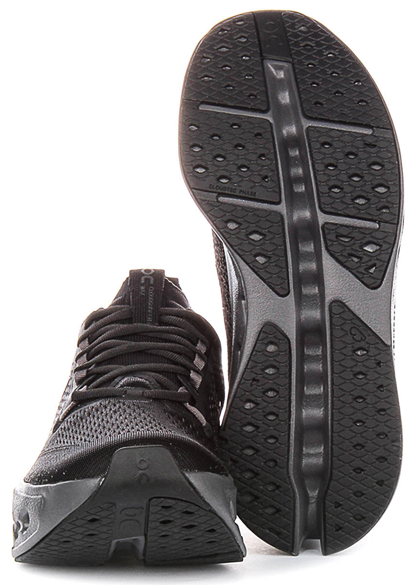 On Running Cloudsurfer Max In Black Grey For Women