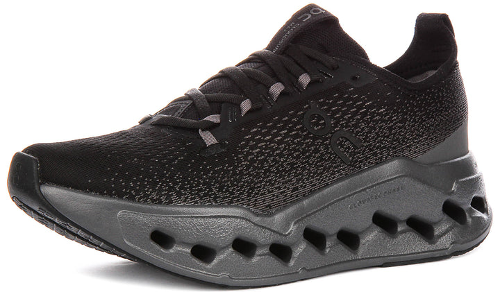 On Running Cloudsurfer Max In Black Grey For Women