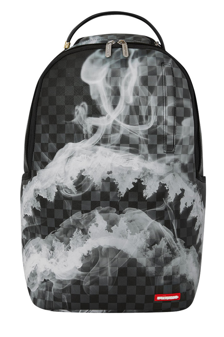 Sprayground Sip N' Smoke Backpack In Black Grey Check