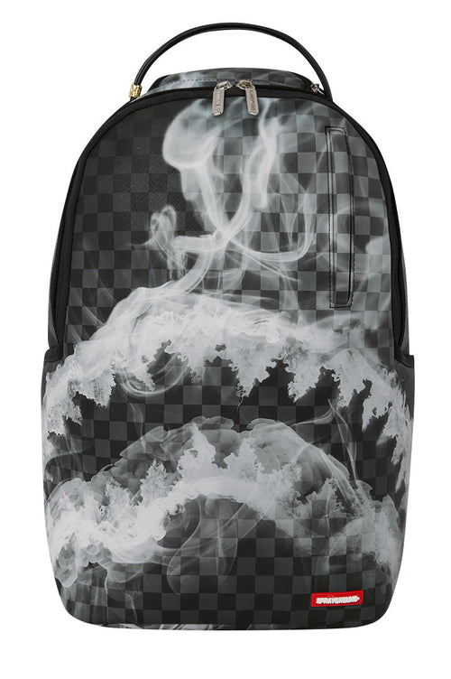 Sprayground Sip N' Smoke Backpack In Black Grey Check