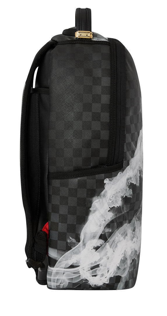 Sprayground Sip N' Smoke Backpack In Black Grey Check