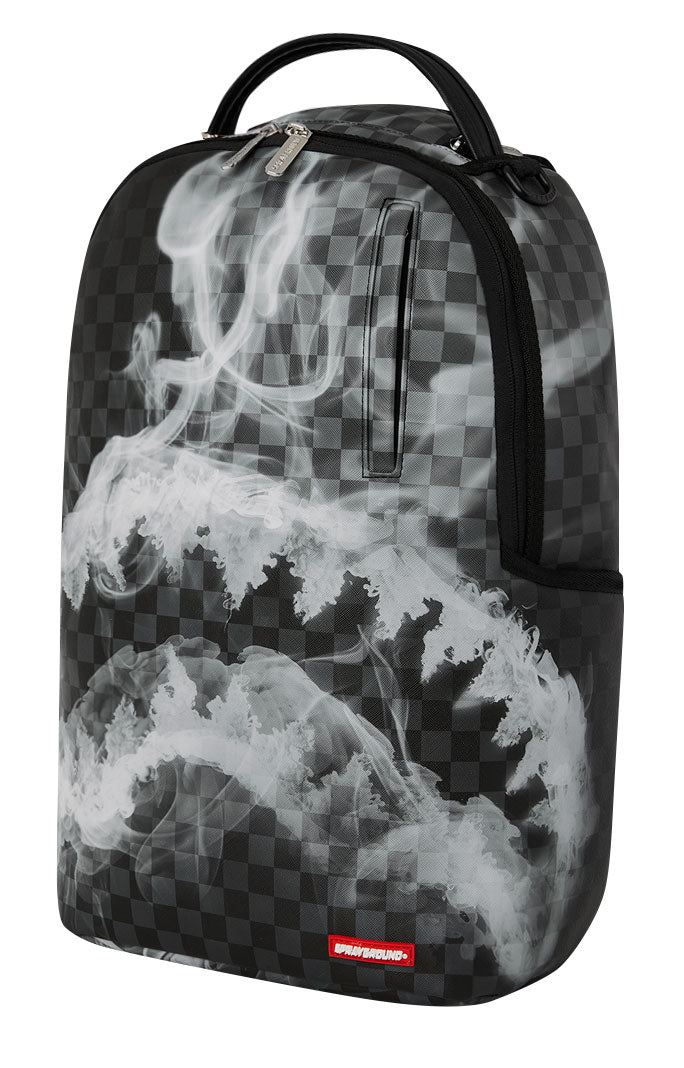 Sprayground Sip N' Smoke Backpack In Black Grey Check