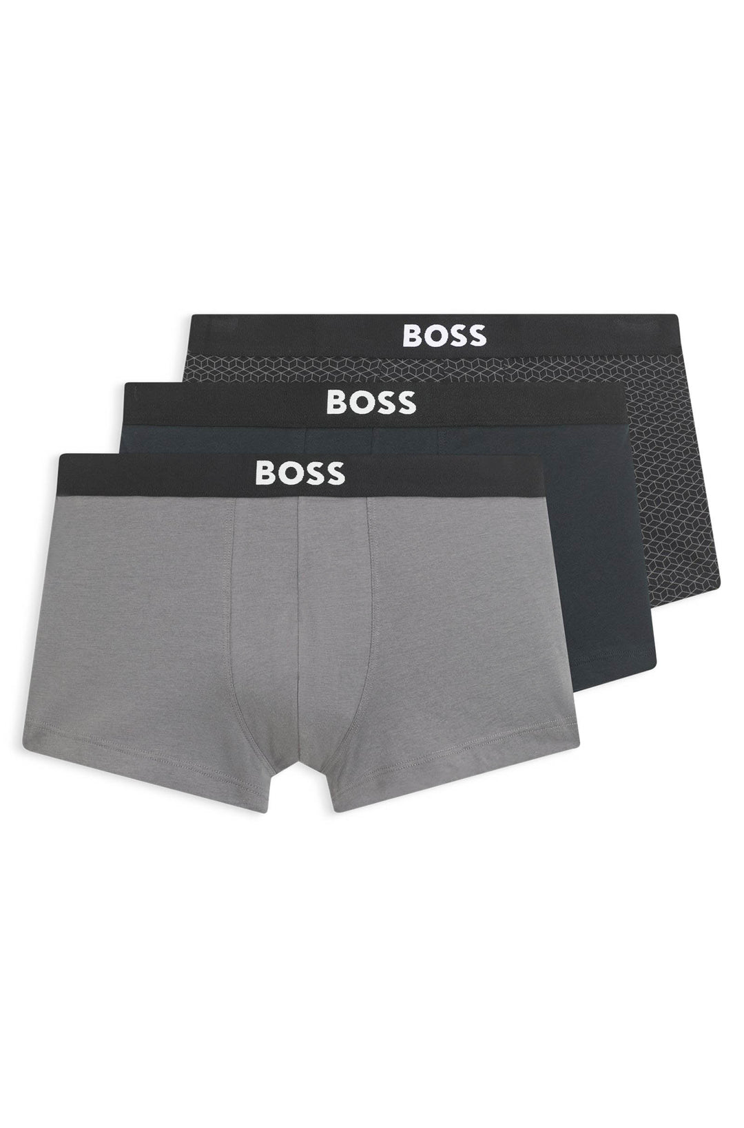 Boss Trunk 3 Pack Boss 1 In Black Grey For Men