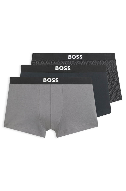 Boss Trunk 3 Pack Boss 1 In Black Grey For Men