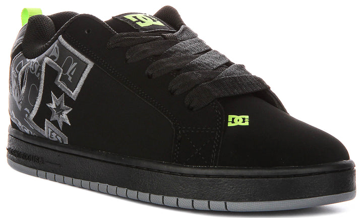Dc Shoes Court Graffik In Black Grey For Men