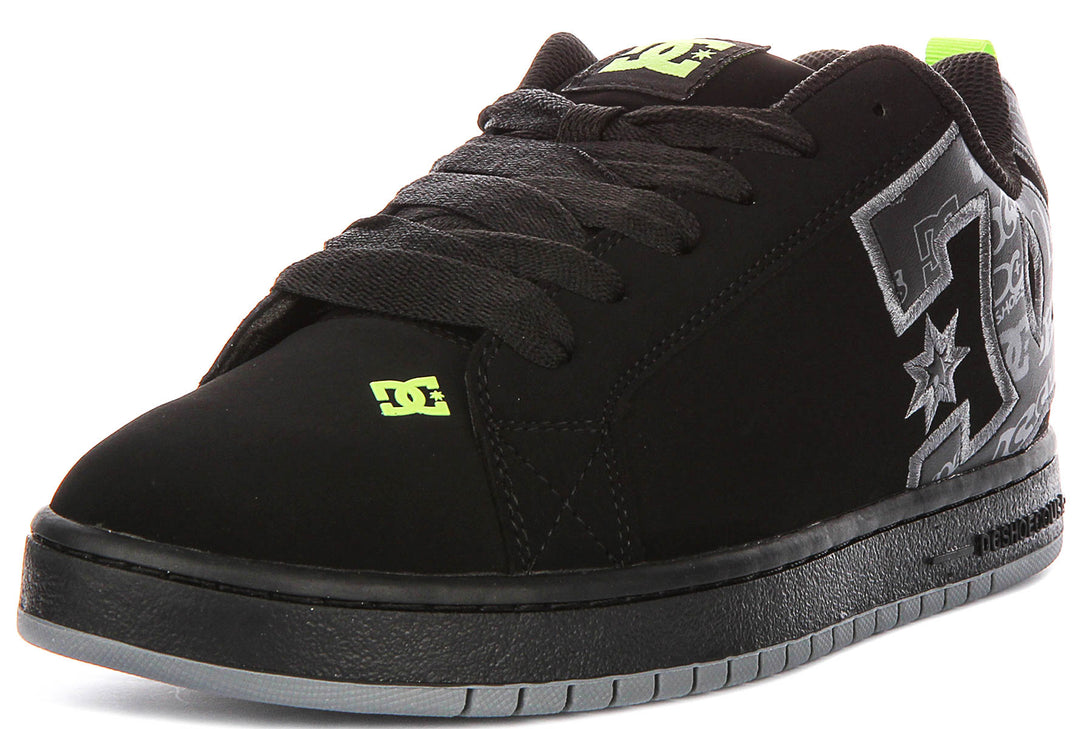 Dc Shoes Court Graffik In Black Grey For Men