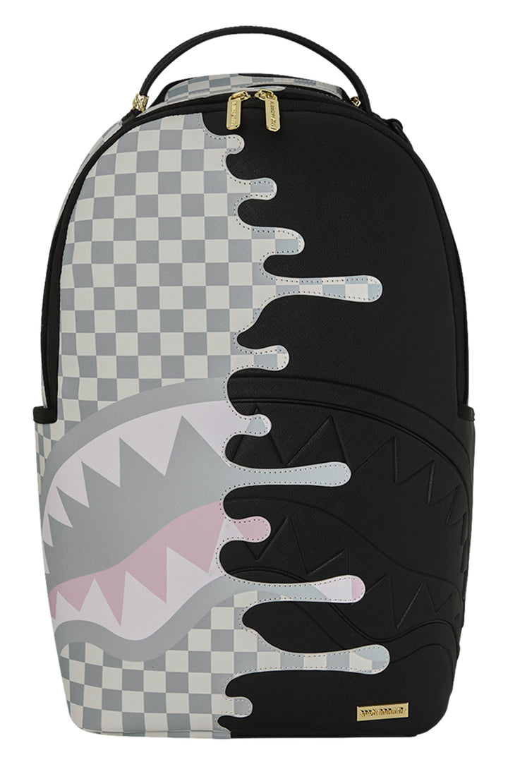 Sprayground Shadow Drip Backpack In Black Grey
