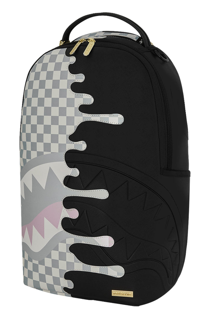 Sprayground Shadow Drip Backpack In Black Grey