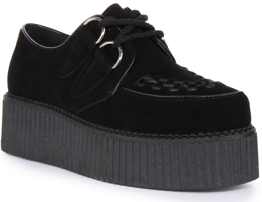 City Shoes WFMFRE1 Zapatos con doble suela en piel sintética para mujer en negro mono