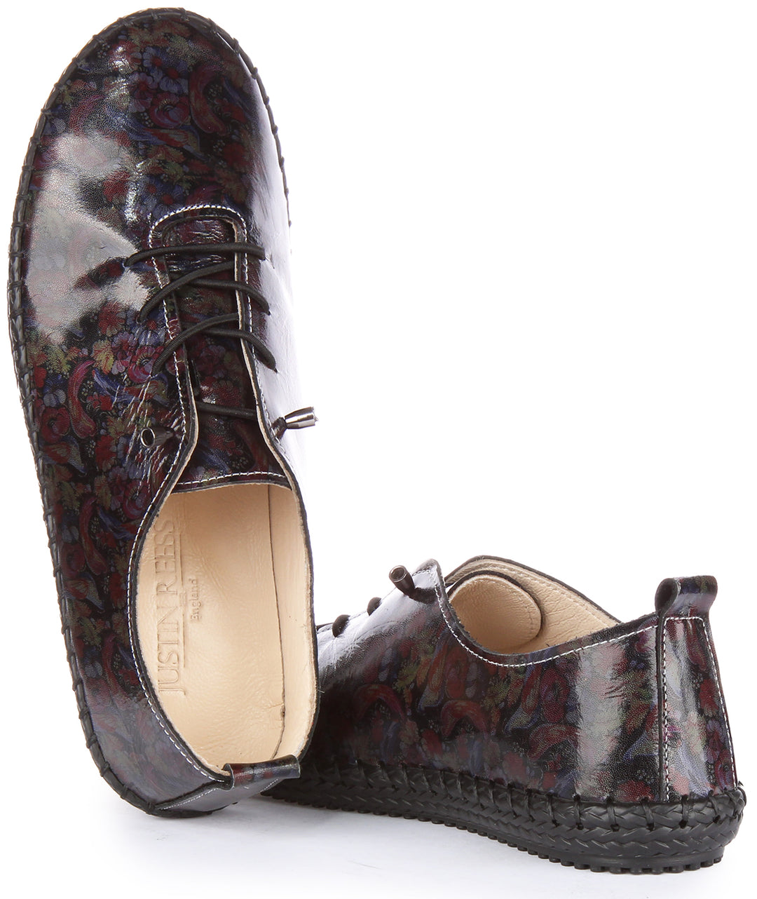 JUSTINREESS Lexi 2 Scarpe in pelle antiscivolo da donna in nero multi