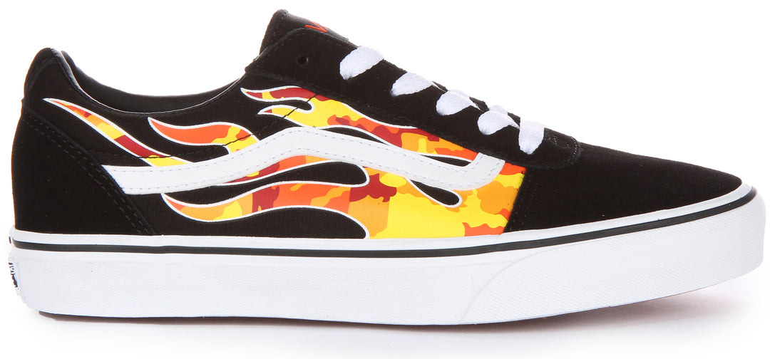 Vans Ward In Black Flame For Youth