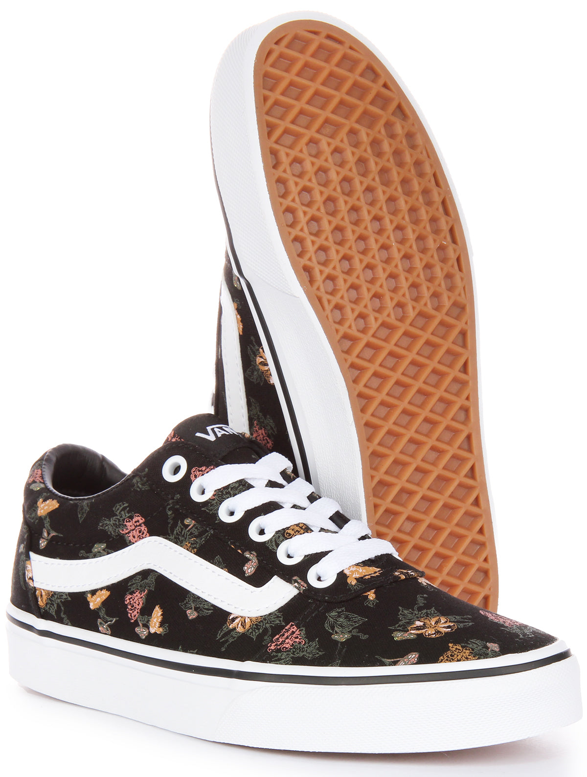 Vans Ward Baskets d contract es en toile fleurs pour femme en noir multi