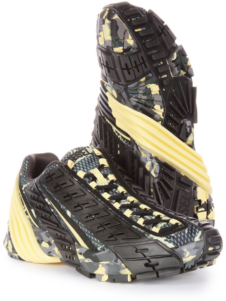 Diesel SPrototype V2 Scarpe da ginnastica allacciate a rete con rivestimento in gomma da in nero multi