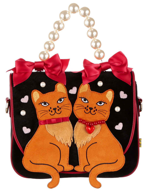Irregular Choice Pretty Purr Bag In Black Kitty