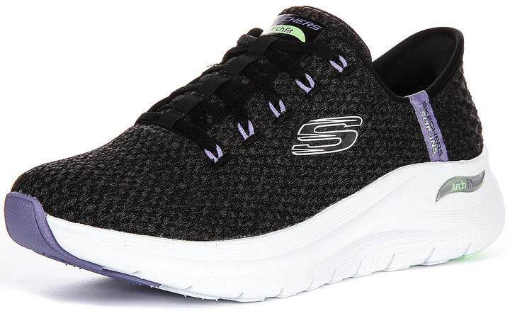 Skechers Arch Fit 2.0 Good Energy In Black Lavender