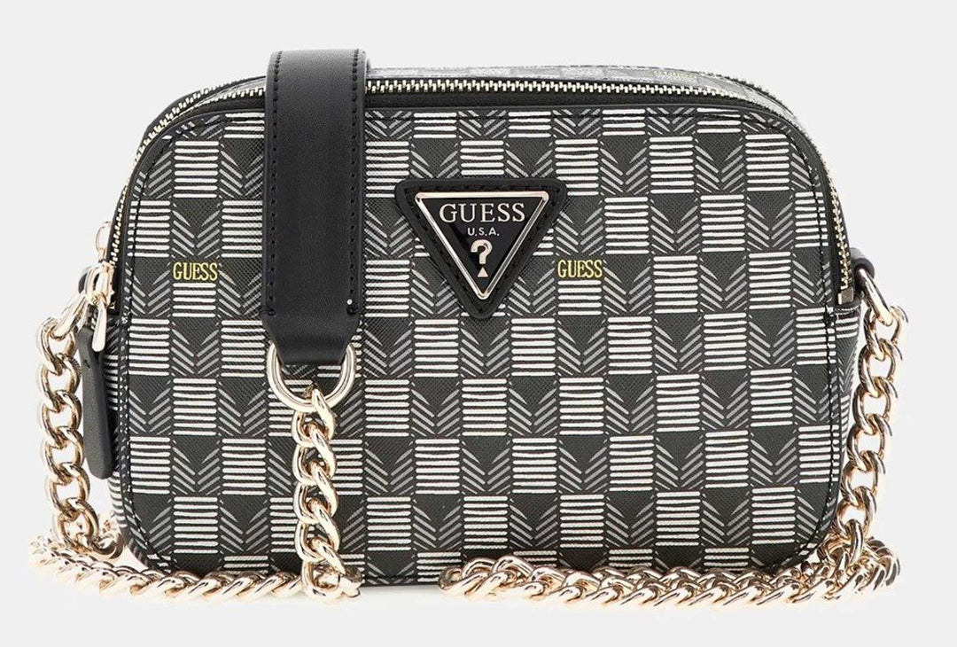 Guess G Wave Crossbody Bag In Black Grey For Women