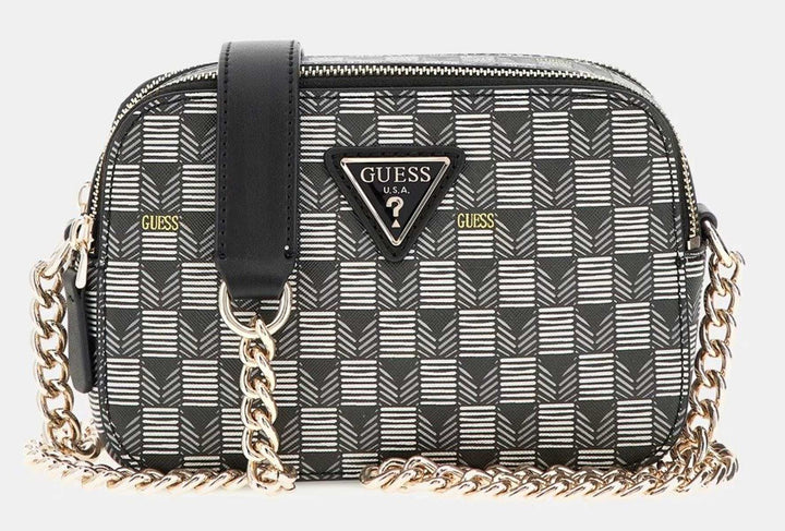 Guess G Wave Crossbody Bag In Black Grey For Women